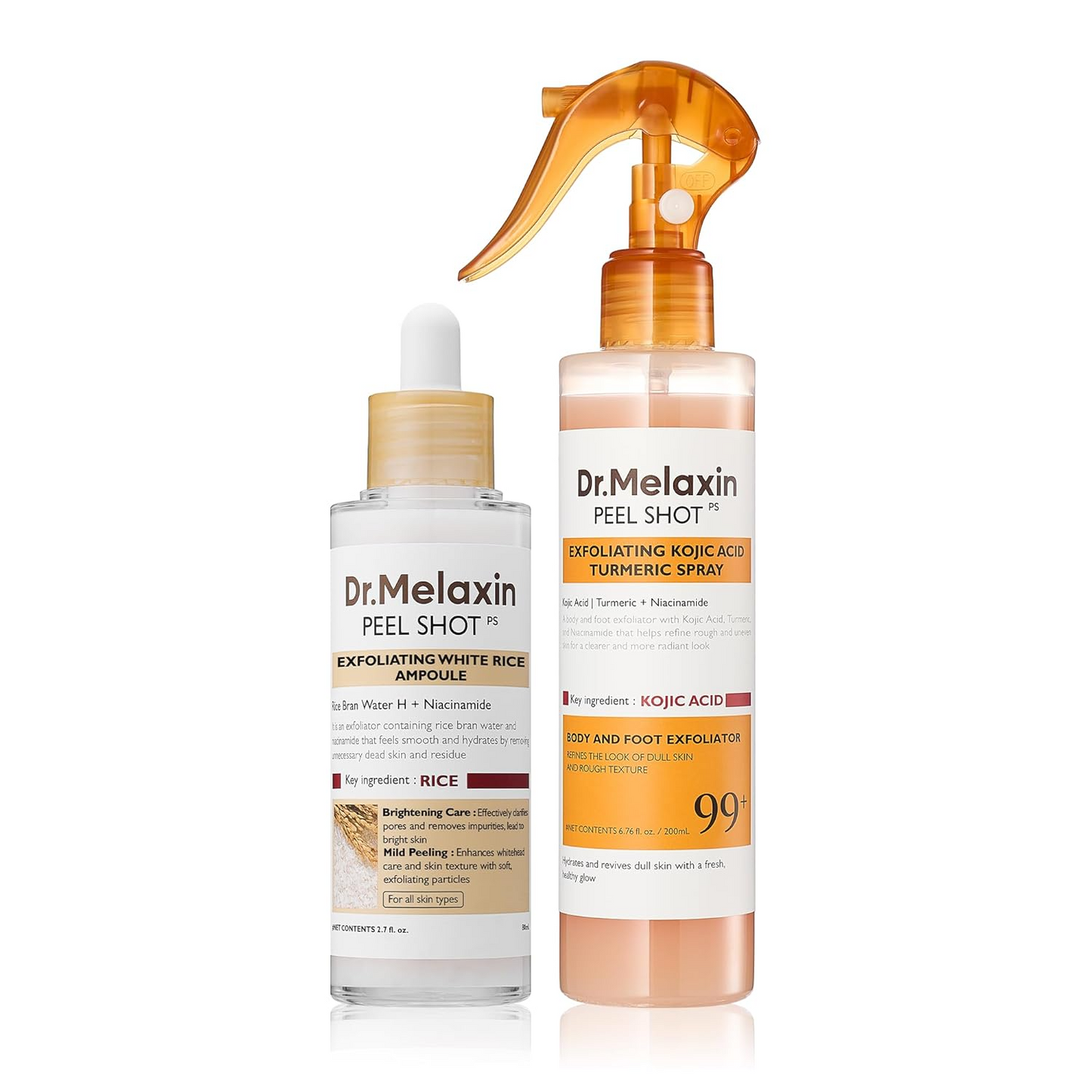 Dr.Melaxin Peel Shot Ampoule Duo (white+black)